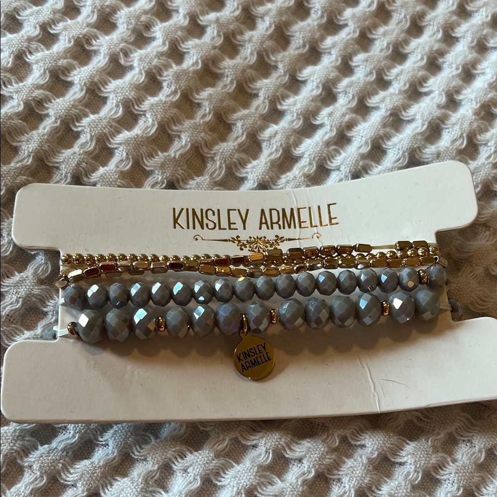 Kinsley Armelle Gold and Blue Bracelet Set